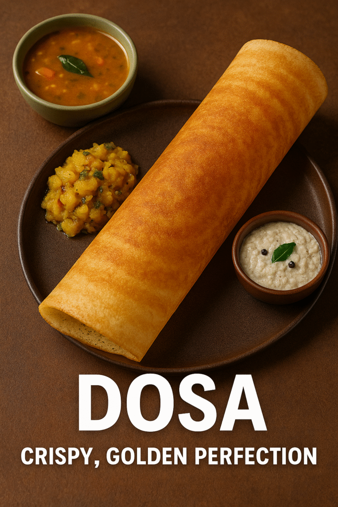 Crispy South Indian dosa
