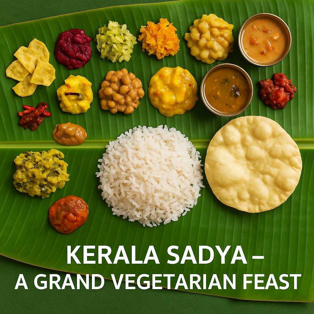 Kerala Sadya banana leaf meal
