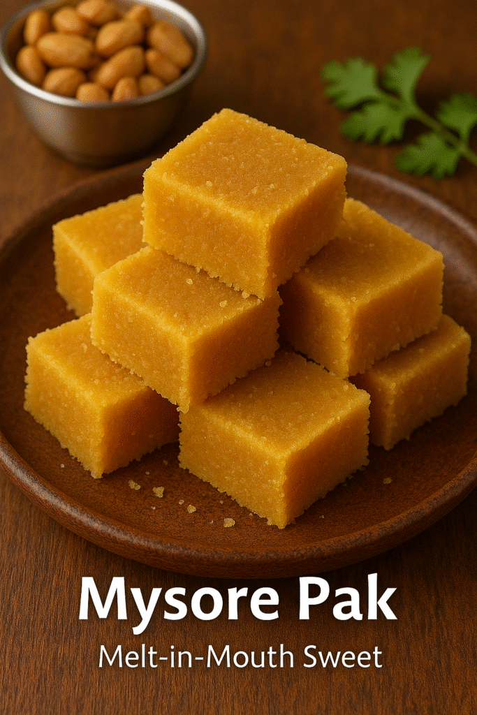 Mysore Pak sweet dessert