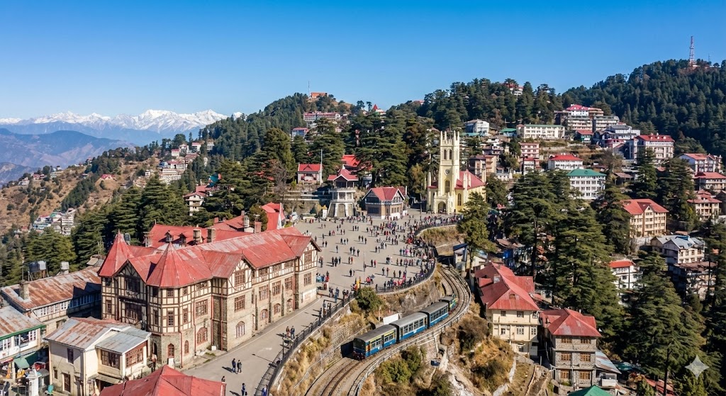 Drone view of Shimla 